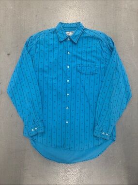 VTG 90s Nuovo New Forces Teal Button-Down Western Shirt Southwestern Motif M
